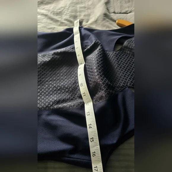 Cache Dress Womens Sleeveless Blue Textured Sheath Open Back Date Night Size 6 - Picture 9 of 10